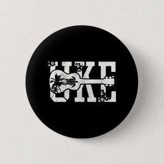 Chapa Redonda De 5 Cm Ukulele - UKE Hawaiian Beach Surfer Sea Turtle