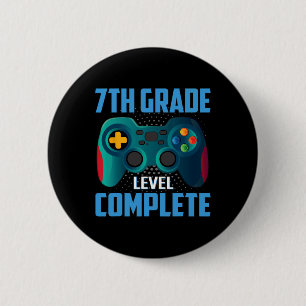 Chapa Redonda De 5 Cm Último Día De Videojuego Escolar Comp De 7º Grado