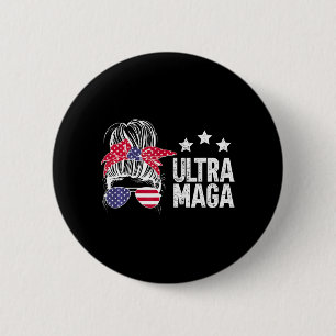 Chapa Redonda De 5 Cm Ultra Maga Messy Bun 5