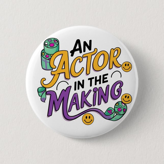 Chapa Redonda De 5 Cm Un actor en proceso (Anverso)