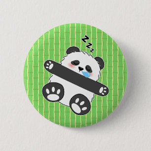 Chapa Redonda De 5 Cm Un adorable bebé panda durmiendo pacíficamente