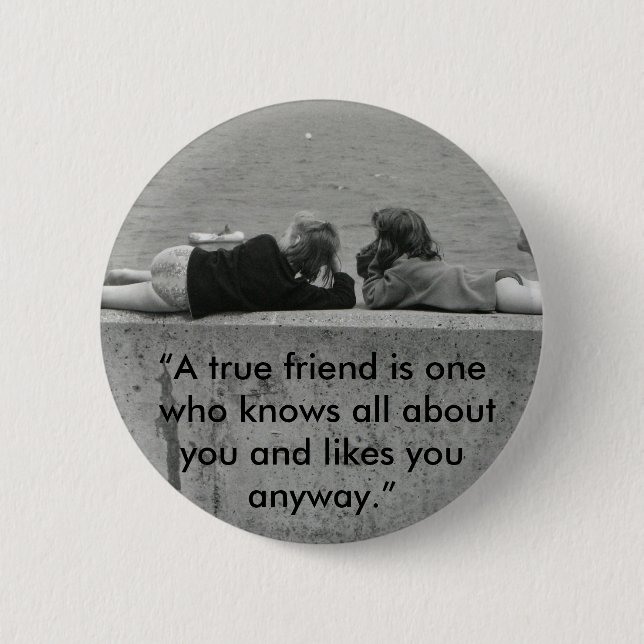 Chapa Redonda De 5 Cm Un amigo verdadero (Anverso)