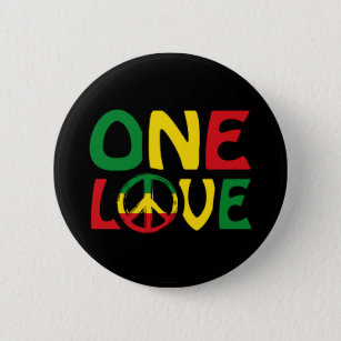 Chapa Redonda De 5 Cm Un amor, diseño de reggae