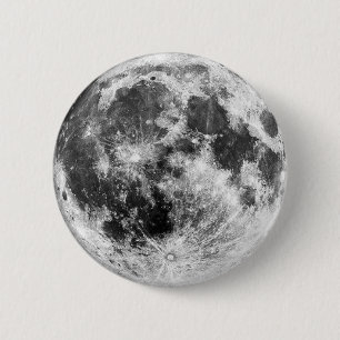 Chapa Redonda De 5 Cm Un broche distintivo con un motivo de luna