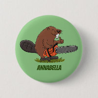 Un castor gracioso con humor de personalizado de l