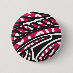 Chapa Redonda De 5 Cm Un diseño paisajístico decorativo con un rojo inte