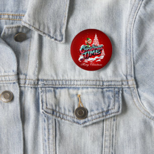 Chapa Redonda De 5 Cm Un elfo personalizado alegre