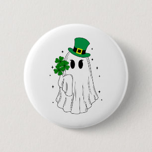 Chapa Redonda De 5 Cm Un fantasma lindo, un disfraz de San Patricio, Bou
