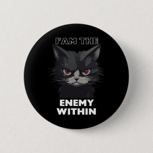 Chapa Redonda De 5 Cm Un gato gracioso que Trump bebe vota graciosamente