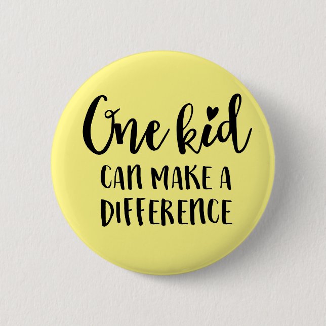 Chapa Redonda De 5 Cm Un niño puede cambiar el mundo (Anverso)