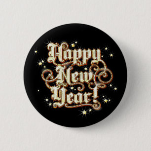 Chapa Redonda De 5 Cm Un nuevo año brillante