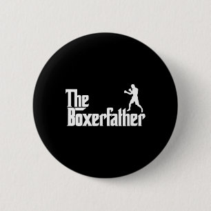 Chapa Redonda De 5 Cm Un padre de boxeo gracioso camina al padre de boxe