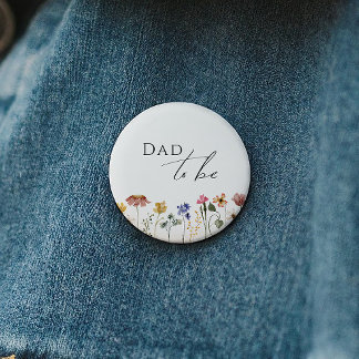 Chapa Redonda De 5 Cm Un papá de flores silvestres coloridas para ser