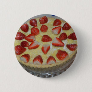 Chapa Redonda De 5 Cm Un pastel de fresa