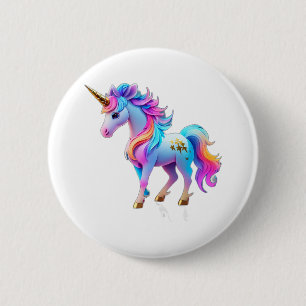 Chapa Redonda De 5 Cm Un precioso Pegatina unicornio 1