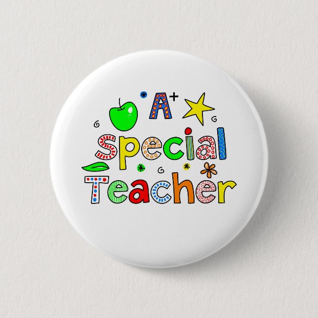 Chapa Redonda De 5 Cm Un profesor especial (Anverso)