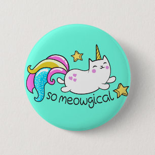 Chapa Redonda De 5 Cm Un purpurina de gatitos malvado de unicornio chisp