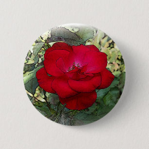 Chapa Redonda De 5 Cm Un rosa solitario