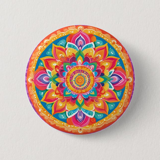 Chapa Redonda De 5 Cm Un simple mandala (Anverso)