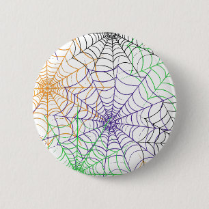 Chapa Redonda De 5 Cm Un simple patrón web de araña de Halloween