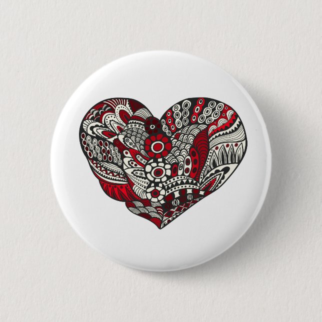 Chapa Redonda De 5 Cm Un toque de rojo (Anverso)