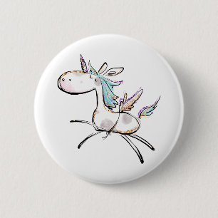 Chapa Redonda De 5 Cm Un unicornio mágico