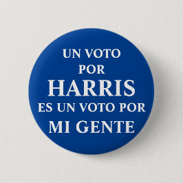 Chapa Redonda De 5 Cm Un Voto Por Harris