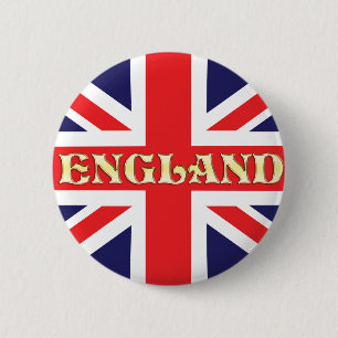 Chapa Redonda De 5 Cm Una bandera de Union Jack con Inglaterra cruzando