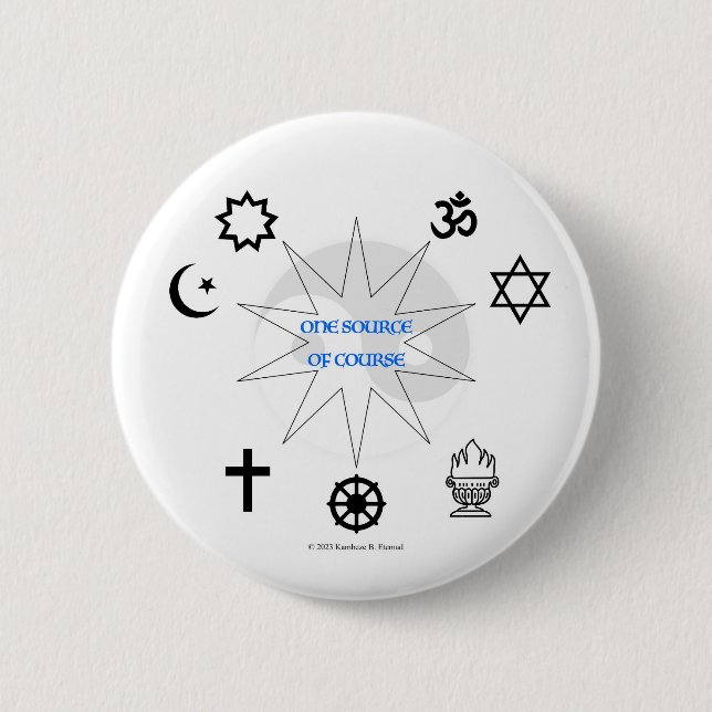 Chapa Redonda De 5 Cm Una Fuente, Por Supuesto (Anverso)