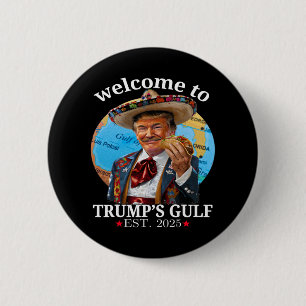 Chapa Redonda De 5 Cm Una graciosa camiseta de Trump, bienvenido al Golf