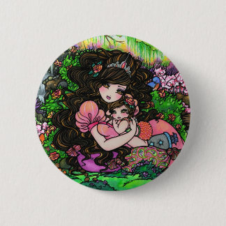 Chapa Redonda De 5 Cm "Una princesa es" arte nacido Hannah Lynn del bebé