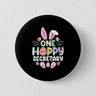 Chapa Redonda De 5 Cm Una secretaria feliz divertido día de Pascua