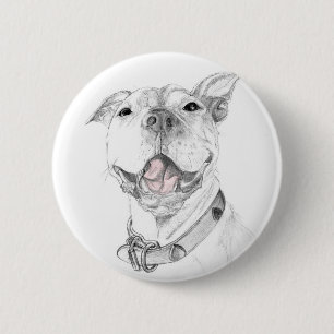 Chapa Redonda De 5 Cm Una sonrisa de Pit Bull