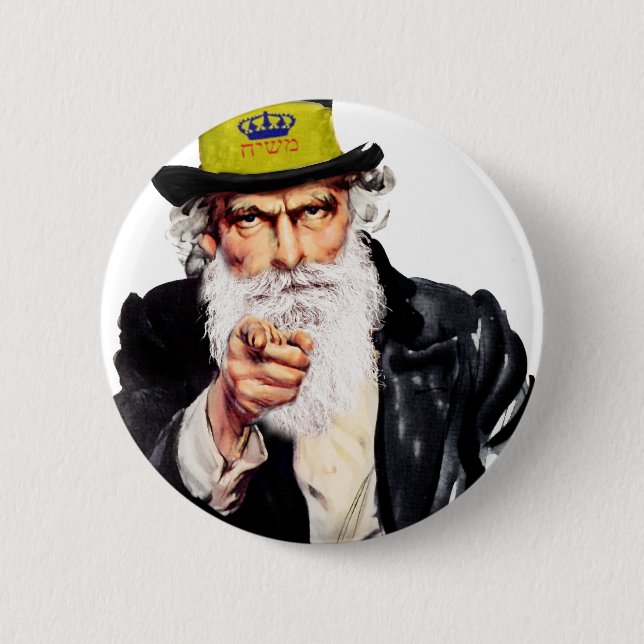Chapa Redonda De 5 Cm Uncle Shmuel (Anverso)