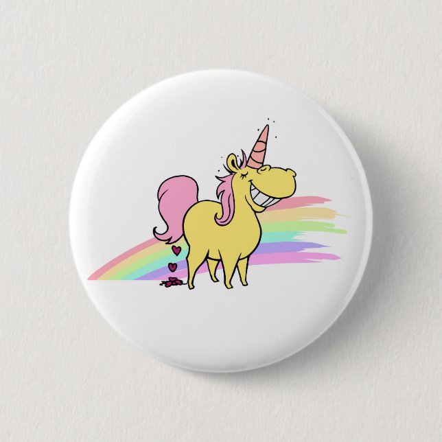 Chapa Redonda De 5 Cm unicorn button (Anverso)