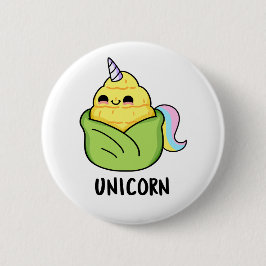 Chapa Redonda De 5 Cm Unicorn Funny Baby Corn Pun