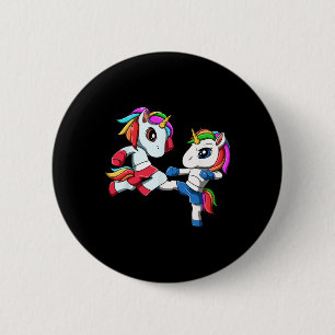 Chapa Redonda De 5 Cm Unicorn Muay Thai - Gif de boxeo tailandés y kickb