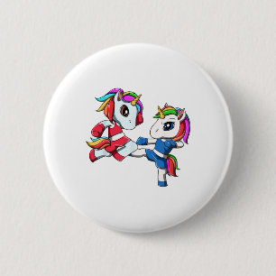 Chapa Redonda De 5 Cm Unicorn Muay Thai - Nak Muay, regalo de Kickboxing