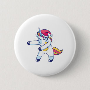 Chapa Redonda De 5 Cm Unicorn navidades
