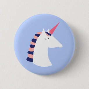 Chapa Redonda De 5 Cm Unicornio
