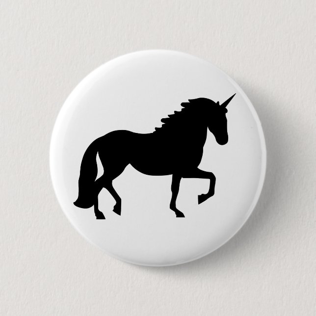 Chapa Redonda De 5 Cm Unicornio (Anverso)