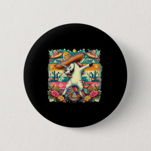 Chapa Redonda De 5 Cm Unicornio Dabbing Cinco De Mayo