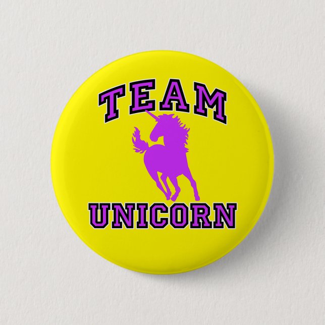 Chapa Redonda De 5 Cm Unicornio del equipo (Anverso)