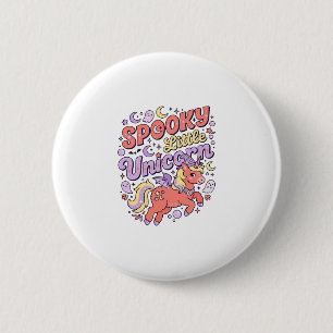 Chapa Redonda De 5 Cm Unicornio Espeluznante Unicornio Pequeño Caprichos