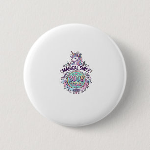 Chapa Redonda De 5 Cm Unicornio Mágico Desde Año Diseño Gráfico Zazzle D