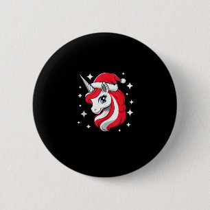 Chapa Redonda De 5 Cm Unicornio Para Chicas Red Santa Hat Winter H