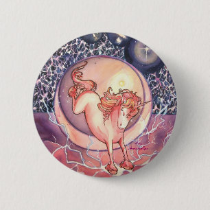 Chapa Redonda De 5 Cm Unicornio, universo