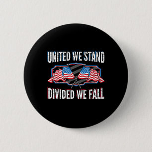 Chapa Redonda De 5 Cm Unidos nos dividimos nos caemos patriotas estadoun