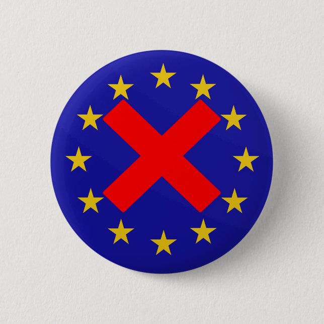 Chapa Redonda De 5 Cm Unión antieuropea (Anverso)