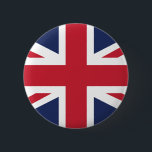 Chapa Redonda De 5 Cm Unión Jack<br><div class="desc">La bandera estándar para el Reino Unido es la bandera de la Unión. La bandera contiene cruces rojas y blancas en un fondo azul que combina otras tres banderas de Gran Bretaña: la cruz roja de San Jorge del Reino de Inglaterra, la cruz blanca de San Andrés para Escocia y...</div>